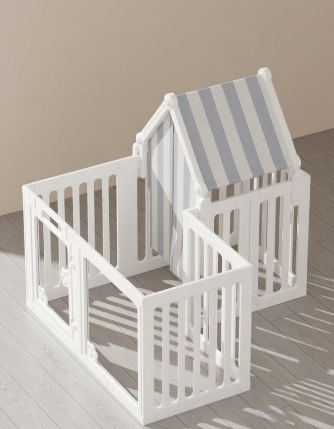 Percudi Luxury Crystal Acrylic Pet Playpen | Modern Indoor Dog Fence