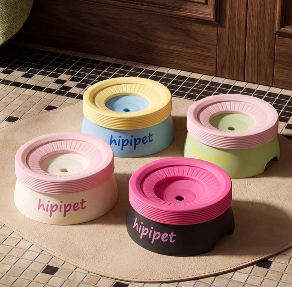 Splash-Free Floating Pet Water Bowl, Spill-Proof & Dust-Proof Food-Grade PP Dispenser