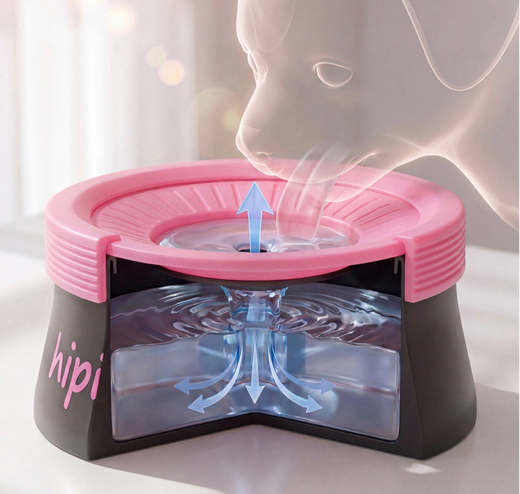 Splash-Free Floating Pet Water Bowl, Spill-Proof & Dust-Proof Food-Grade PP Dispenser