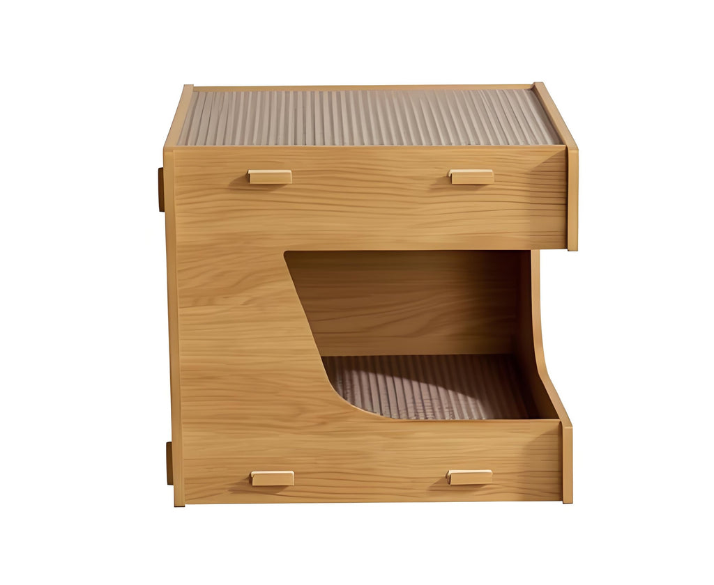 Oak Cabin Cat House & Scratcher