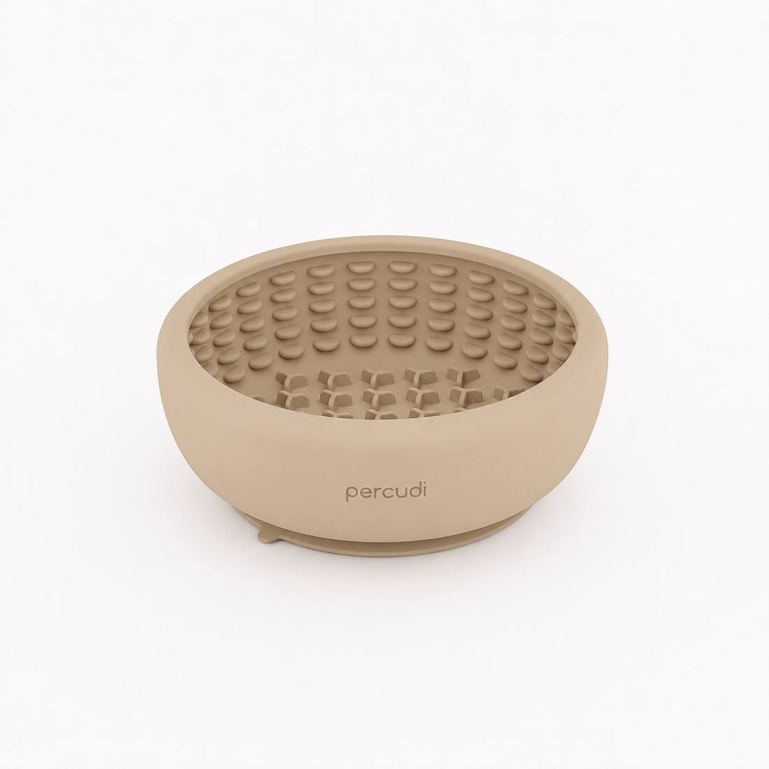 Strong suction base on silicone slow feeder bowl