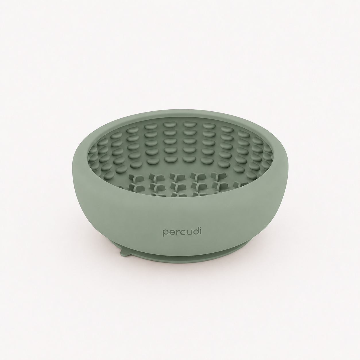 Strong suction base on silicone slow feeder bowl