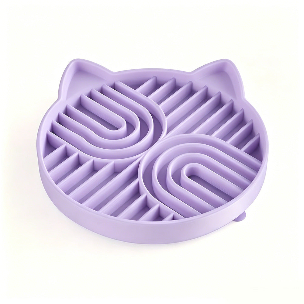 Custom color options for cat-shaped silicone slow feeder