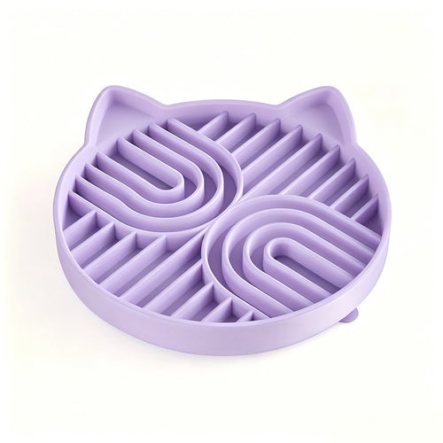 Custom color options for cat-shaped silicone slow feeder
