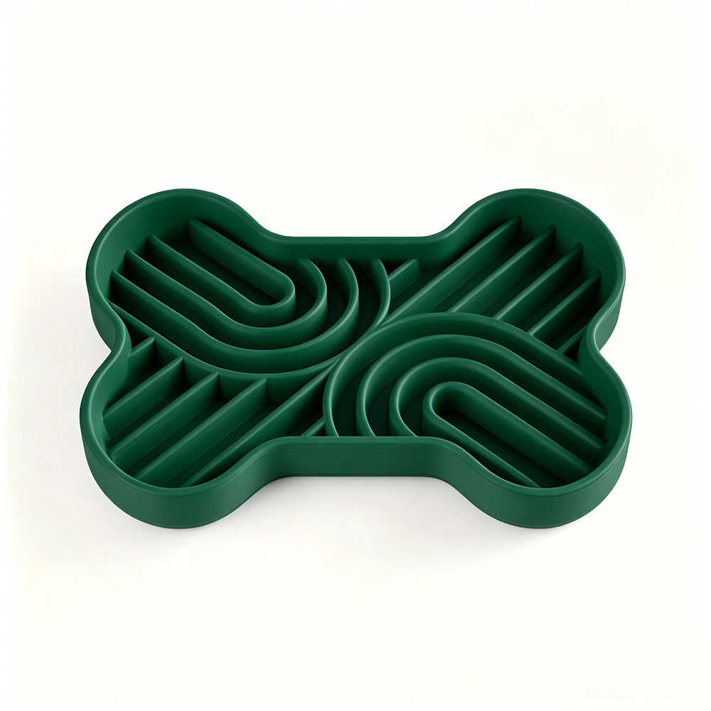 Custom color options for bone maze silicone slow feeder bowl