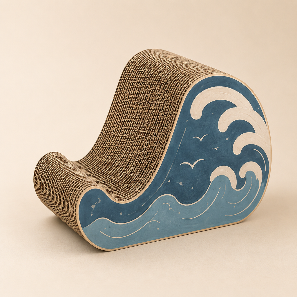 Ocean Wave Corrugated Cat Scratcher