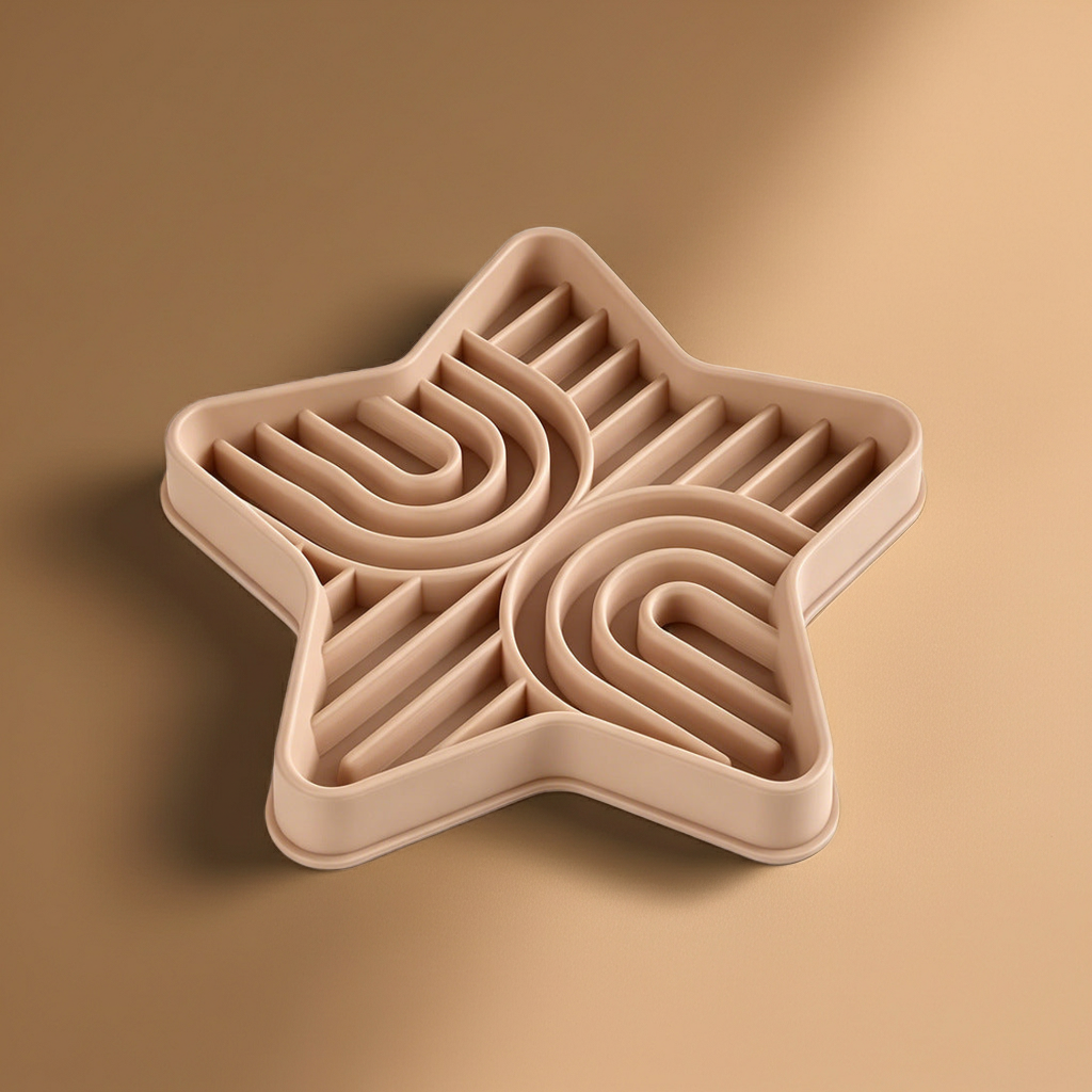 Star Maze Silicone Slow Feeder Mat