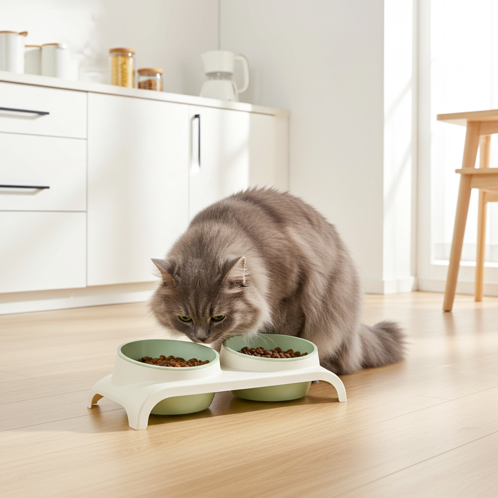 Double Pet Bowl – Eco-friendly PP Food & Water Feeder （Basic Version）