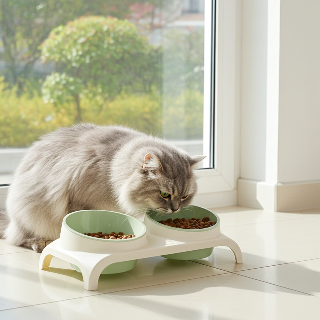 Double Pet Bowl – Eco-friendly PP Food & Water Feeder （Basic Version）