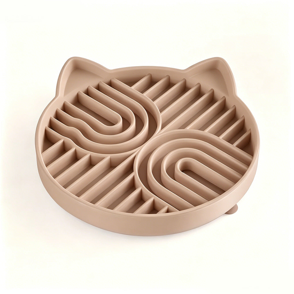 Custom color options for cat-shaped silicone slow feeder