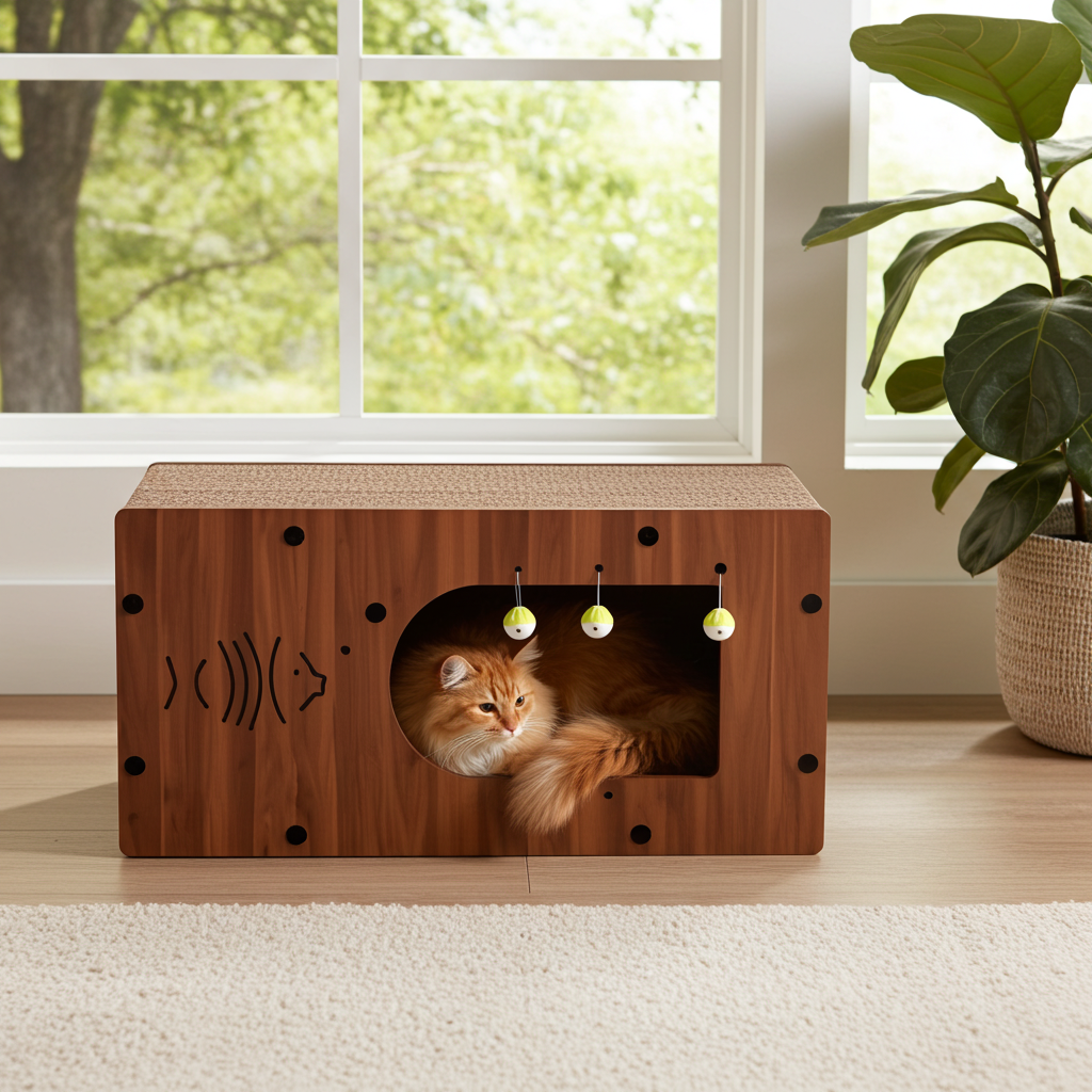 Eco-friendly cardboard cat tunnel scratcher lounge for wholesale pet brands
