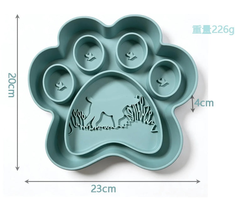 Food-Grade Silicone Multi-Compartment Pet Slow Feeder
