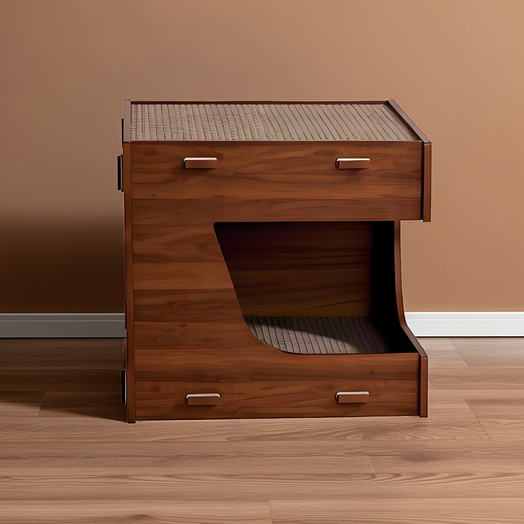Mixed-material corrugated cat house and scratcher