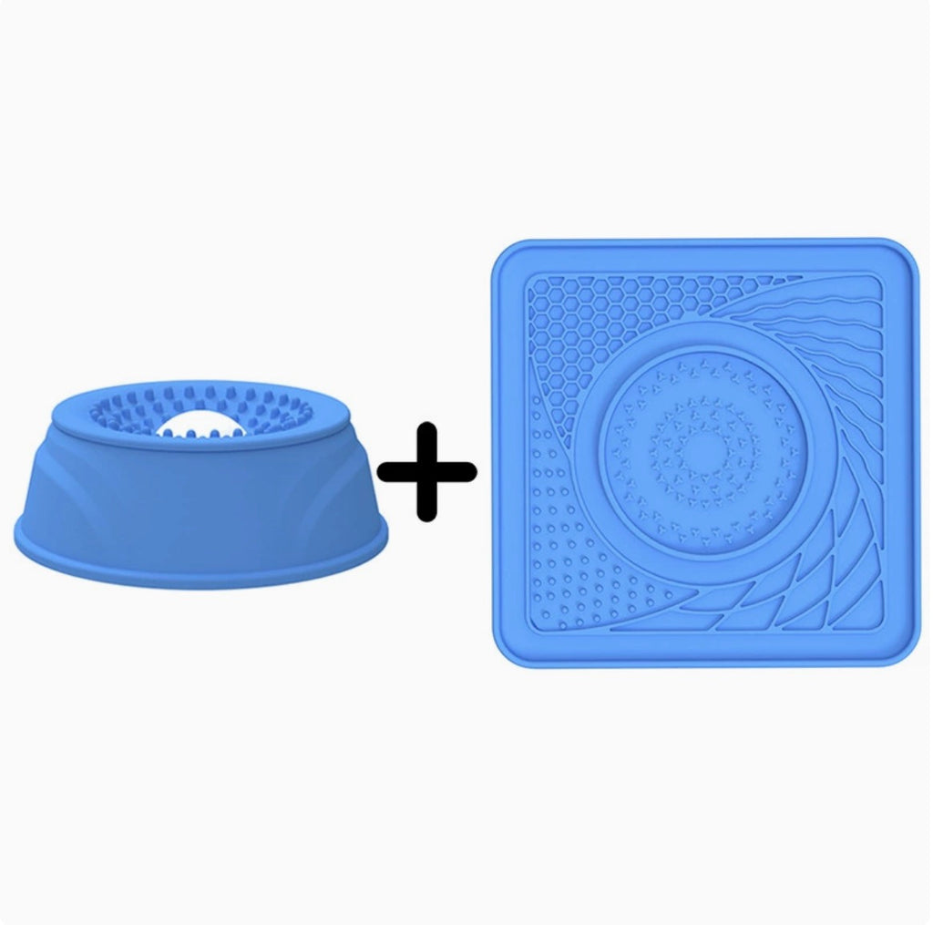 2-in-1 Suction Cup Slow Feeder Bowl
