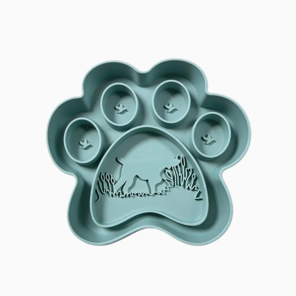 Food-Grade Silicone Multi-Compartment Pet Slow Feeder