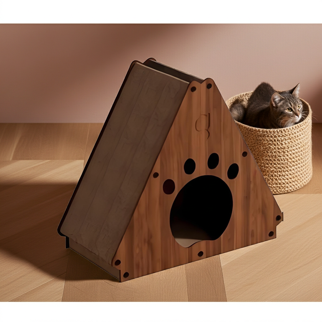 Triangle Cat Scratcher House