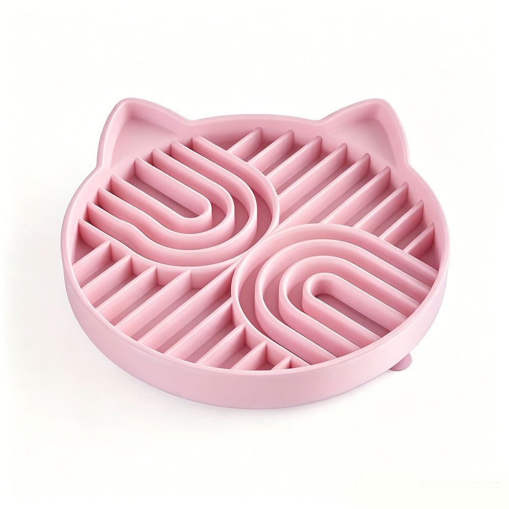 Custom color options for cat-shaped silicone slow feeder