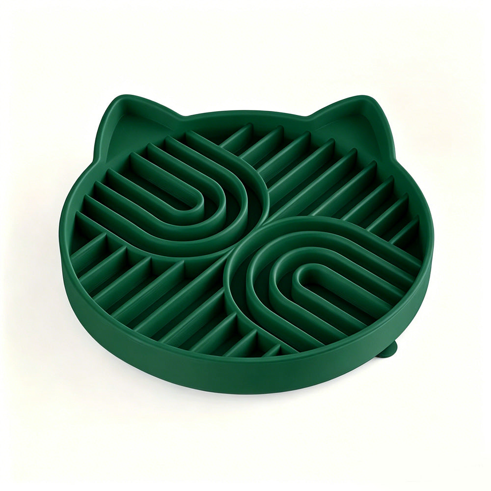 Custom color options for cat-shaped silicone slow feeder