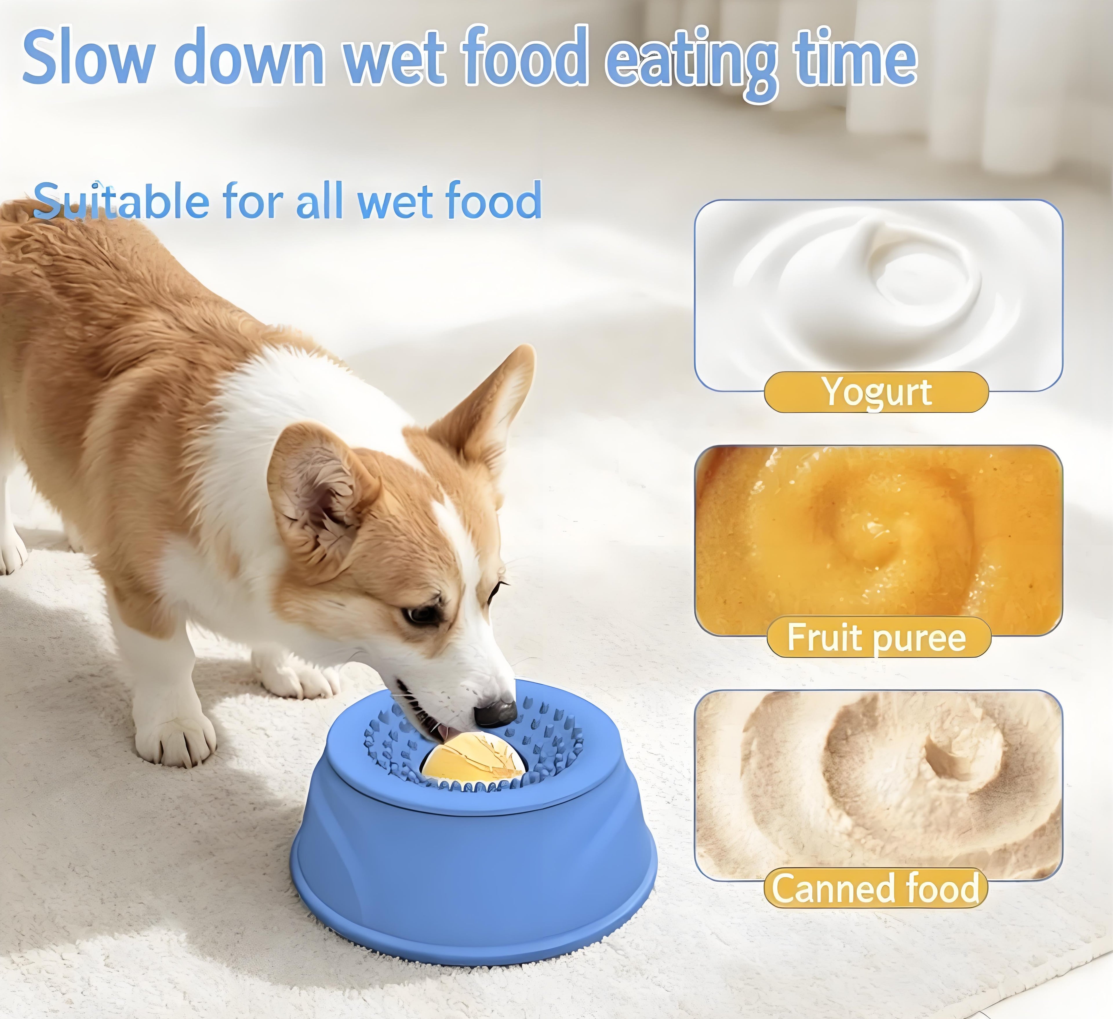 2-in-1 Suction Cup Slow Feeder Bowl