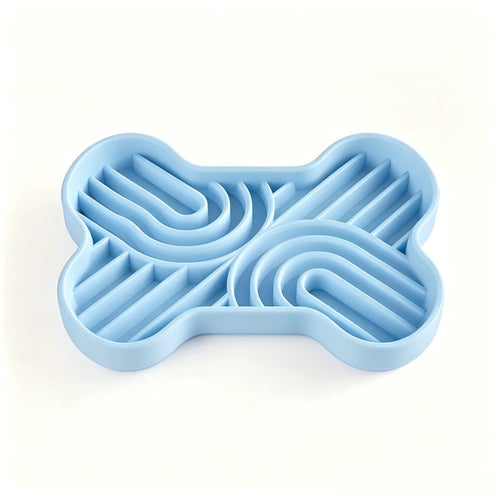 Custom color options for bone maze silicone slow feeder bowl