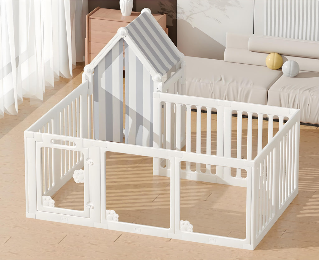 Percudi Luxury Crystal Acrylic Pet Playpen | Modern Indoor Dog Fence