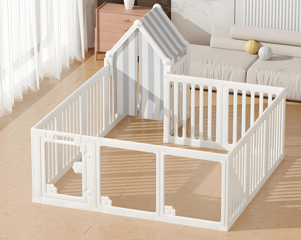 Percudi Luxury Crystal Acrylic Pet Playpen | Modern Indoor Dog Fence