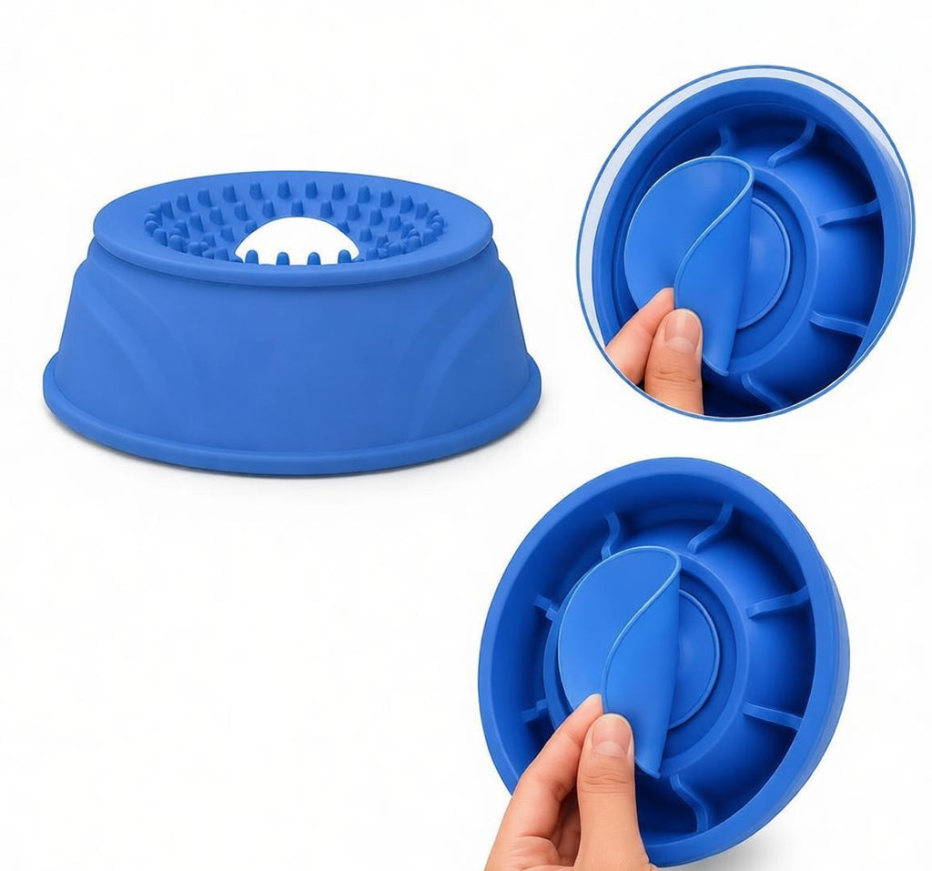 2-in-1 Suction Cup Slow Feeder Bowl