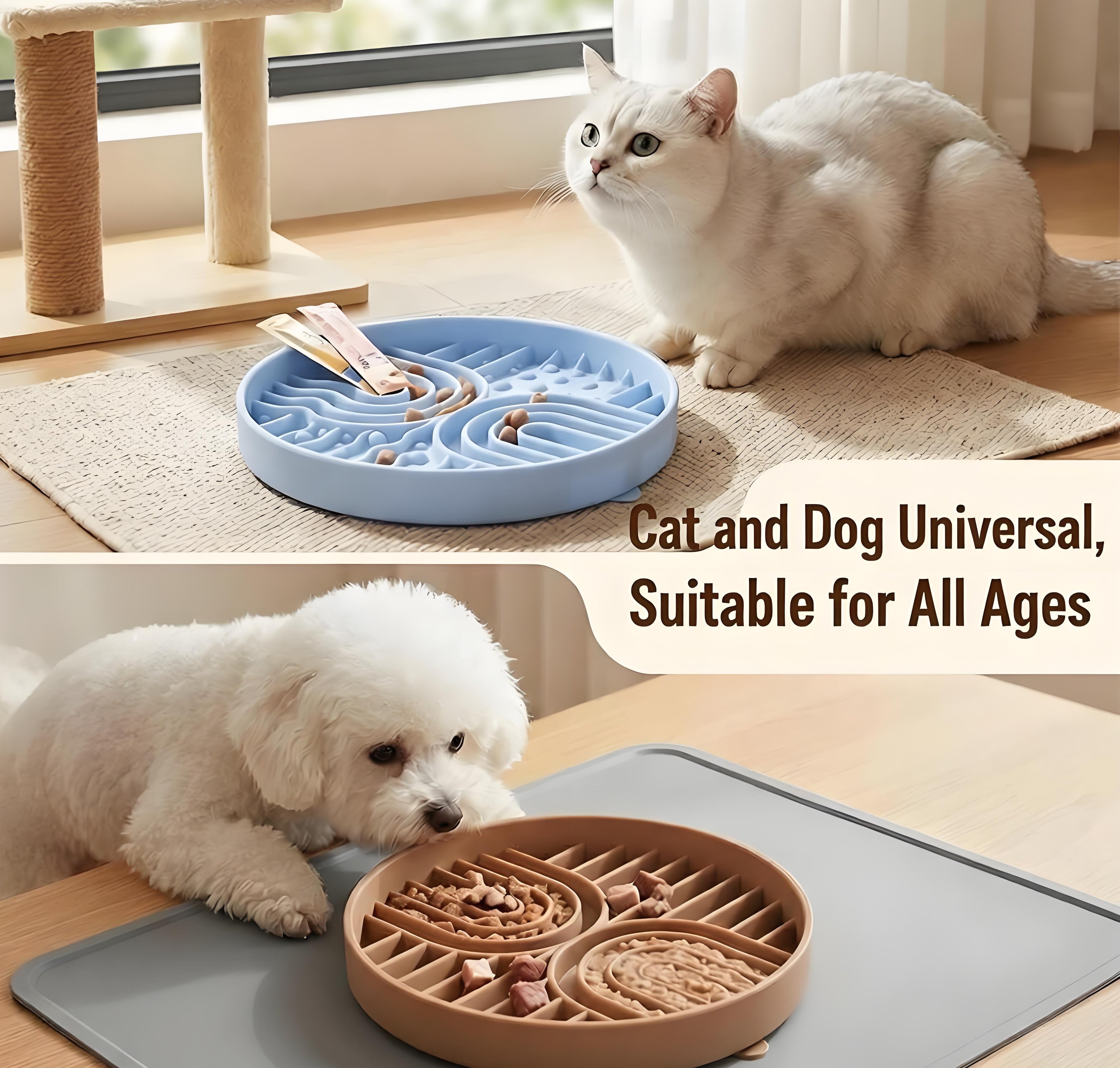Anti-Choking Silicone Slow Feeder Bowl for Dogs & Cats