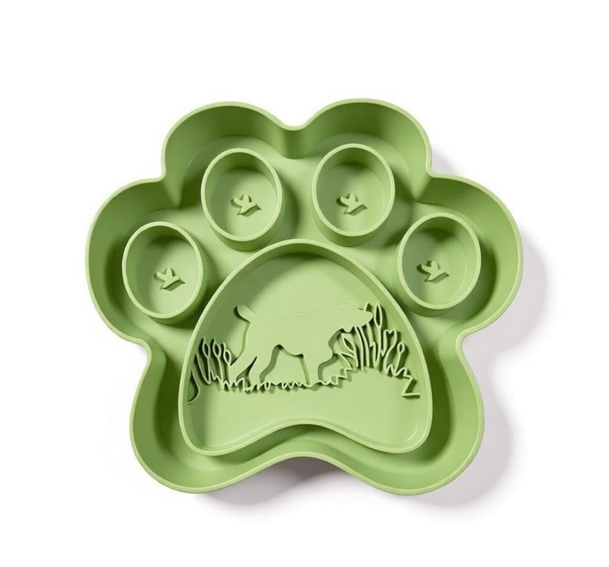 Food-Grade Silicone Multi-Compartment Pet Slow Feeder