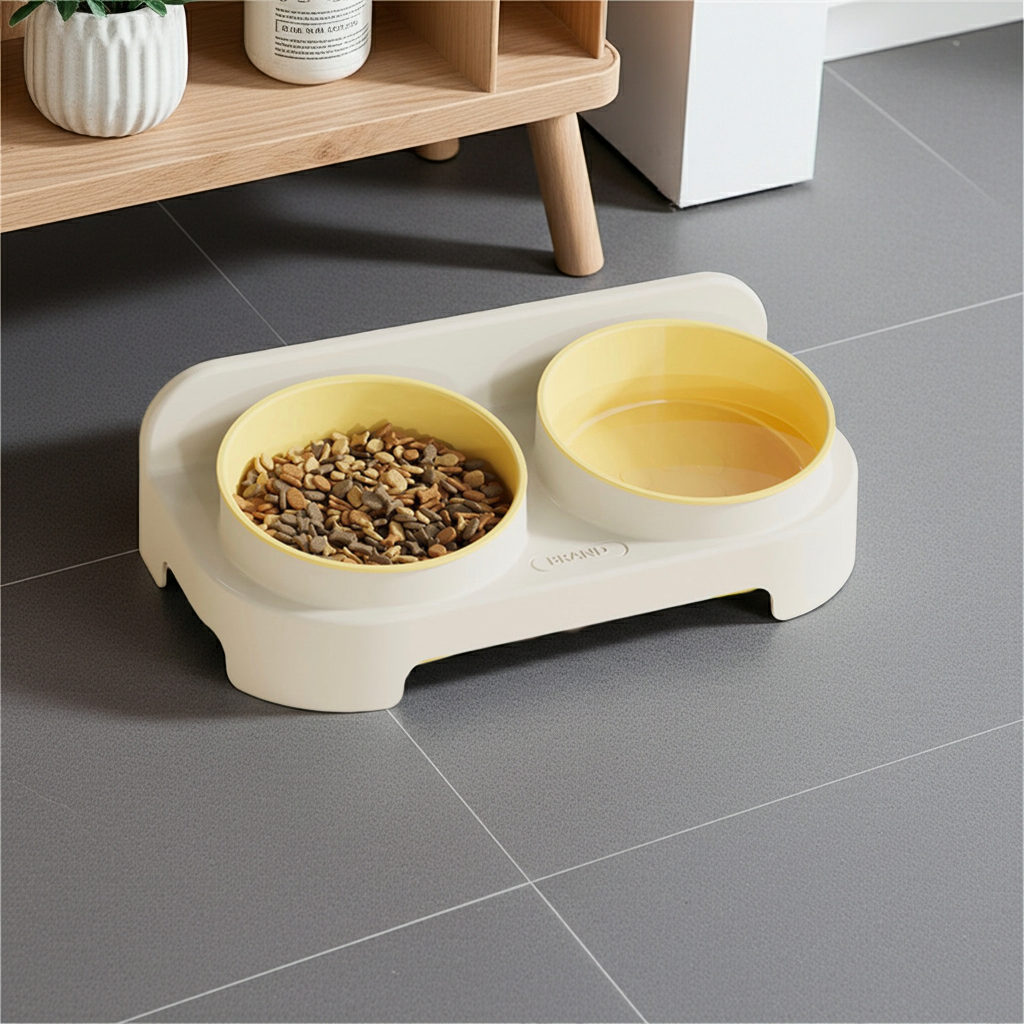 Double Pet Bowl – Eco-friendly PP Food & Water Feeder （Essential Series）