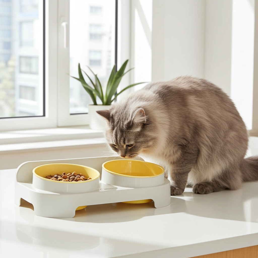 Double Pet Bowl – Eco-friendly PP Food & Water Feeder （Essential Series）