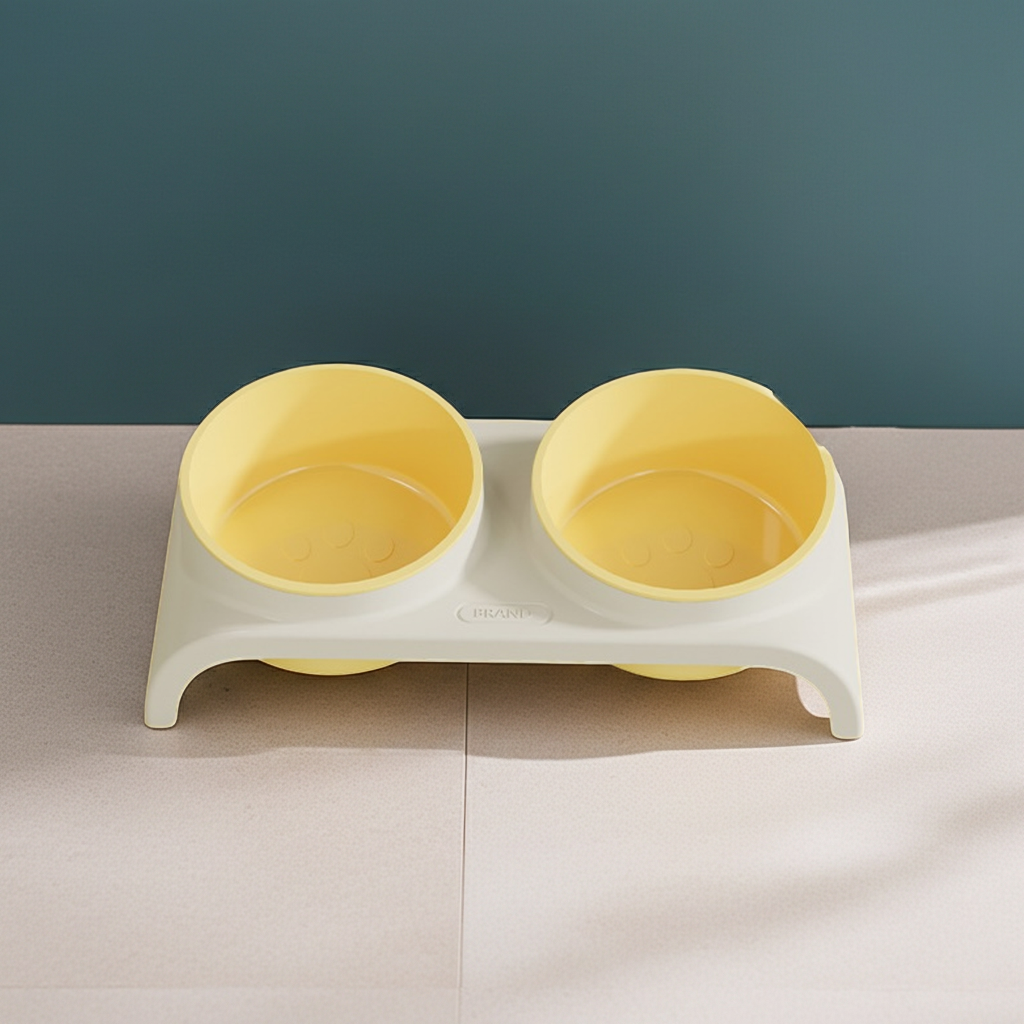 Double Pet Bowl – Eco-friendly PP Food & Water Feeder （Basic Version）