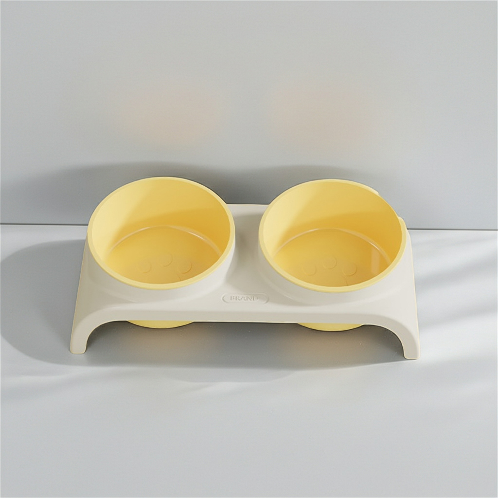 Double Pet Bowl – Eco-friendly PP Food & Water Feeder （Basic Version）