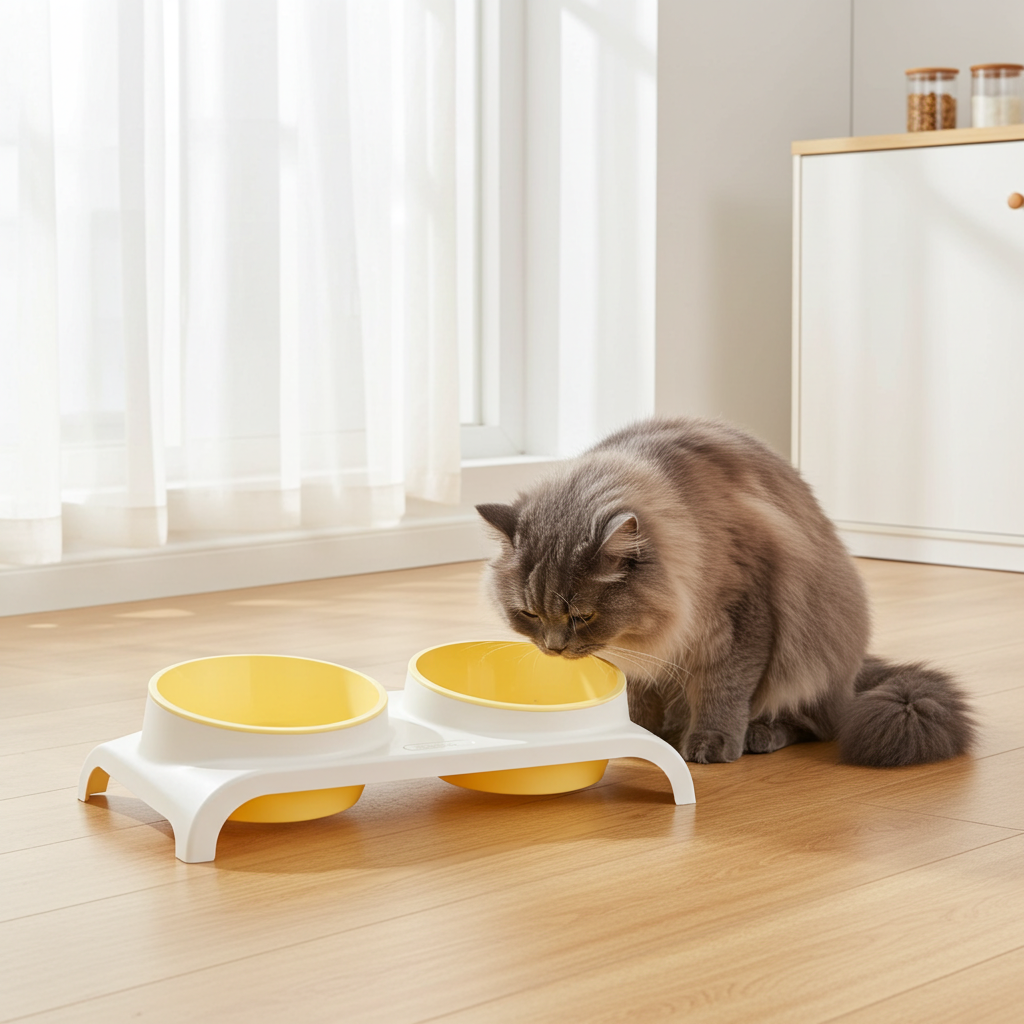 Double Pet Bowl – Eco-friendly PP Food & Water Feeder （Basic Version）