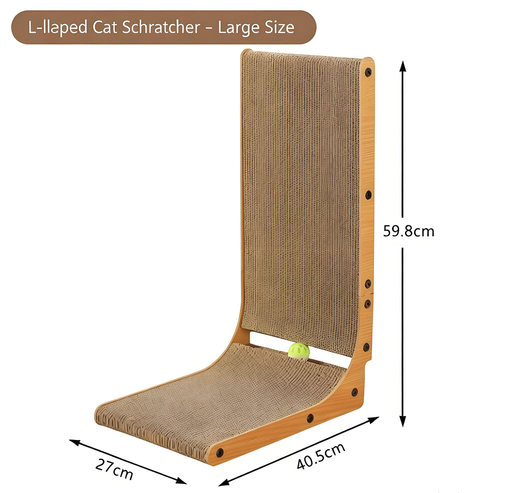 Minimalist L-Shaped Cat Scratcher & Lounge