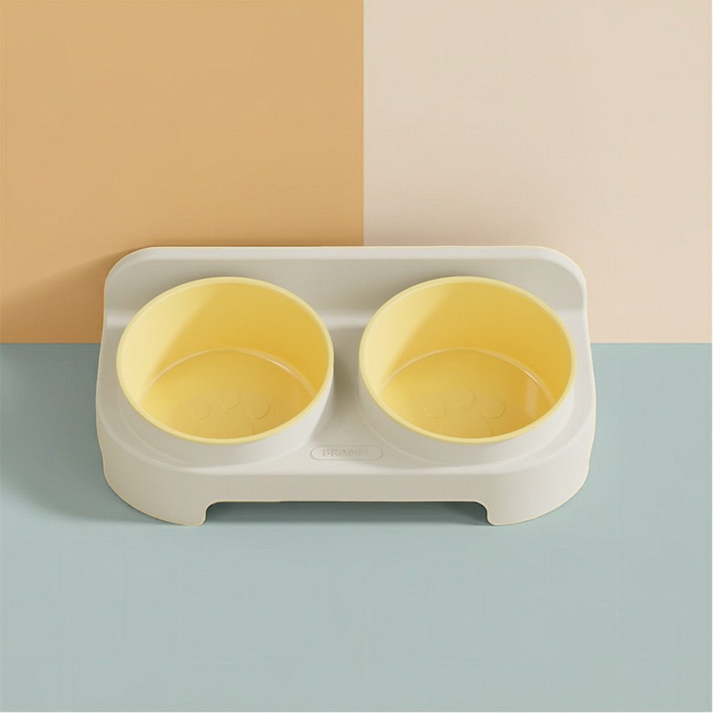 Double Pet Bowl – Eco-friendly PP Food & Water Feeder （Essential Series）