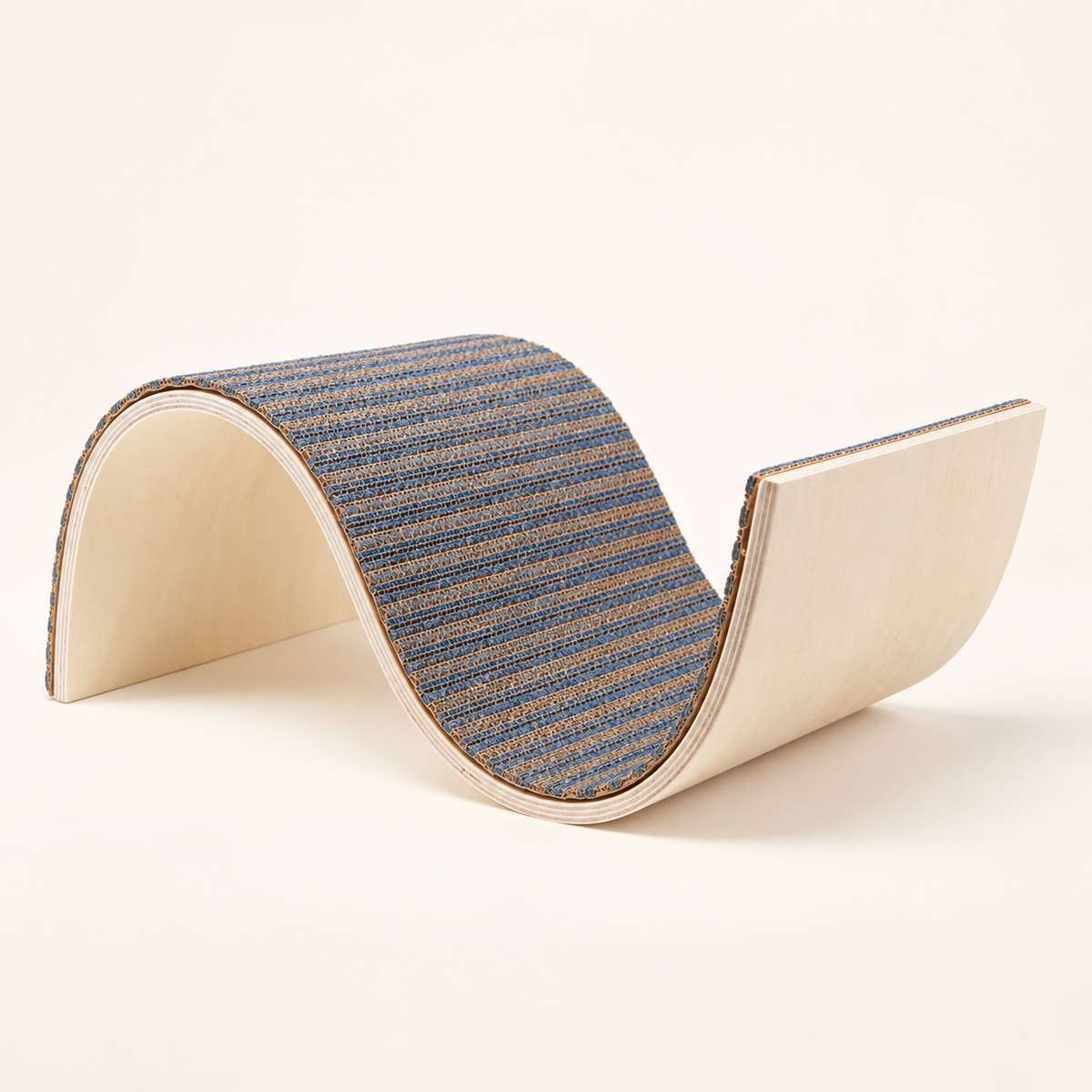 S-Shaped Replaceable Corrugated Cat Scratcher & Lounger