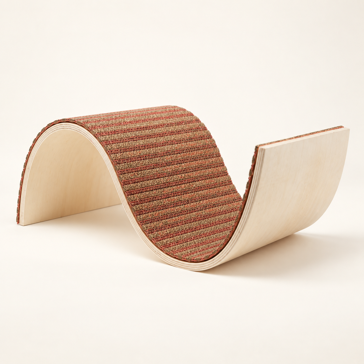 S-Shaped Replaceable Corrugated Cat Scratcher & Lounger