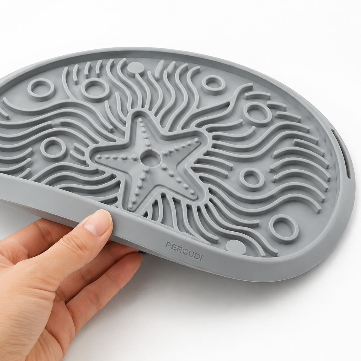 silicone surface raised feeding channels and rounded attachment slot