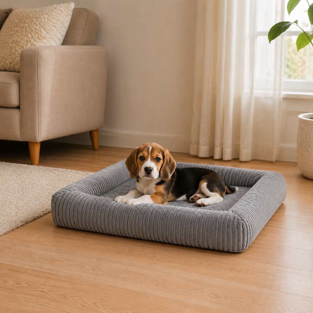 percudi-gray-corduroy-bolster-bed-beagle-crate