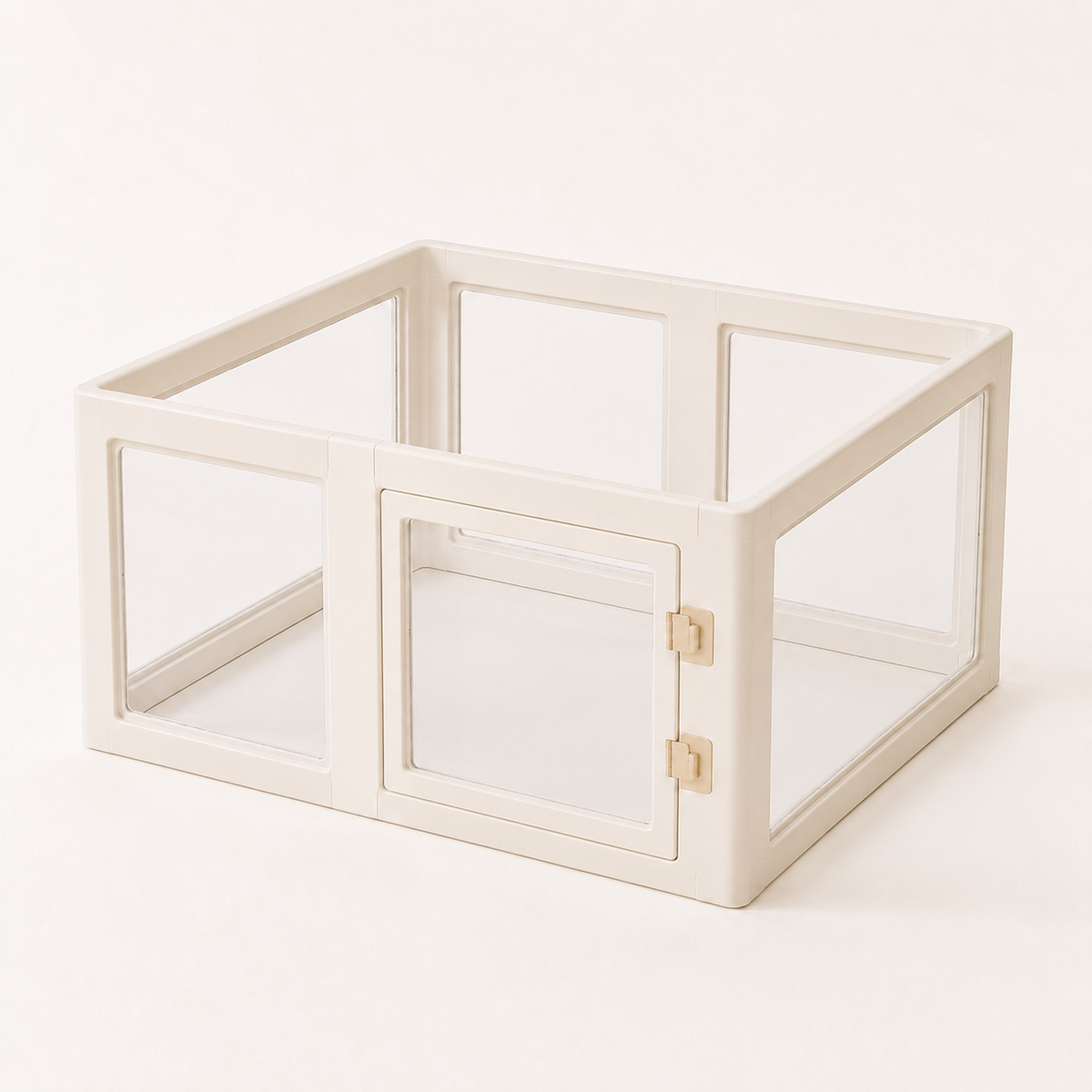 Square 125.5 by 125.5 cm Percudi panoramic acrylic pet playpen