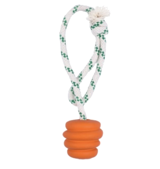 Natural Rubber Ball Rope Toy - Small