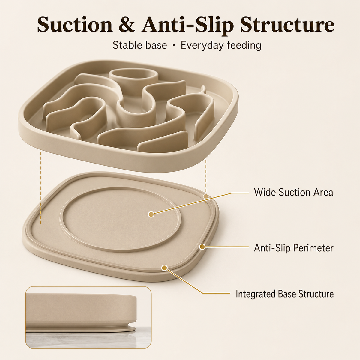 Suction-base and anti-slip structure options