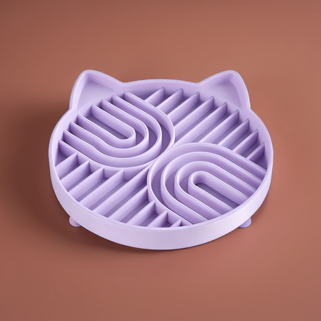 Cat-Shaped Silicone Slow Feeder Mat